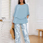 🔥LAST DAY SALE - 60% OFF🔥Women’s Printed Pants and Crew Neck Top Set