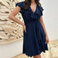 💖LAST DAY SALE 50% OFF💖Women's Elegant Waist Tie V-Neck Ruffle Dress