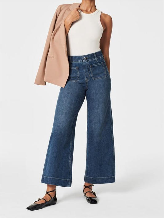 🔥Buy 2 Free Shipping✈️Tummy Control Cropped Wide-Leg Jeans