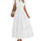 ⏰Summer Hot Sale 70% OFF🎉Women's Lightweight Short Sleeve V Neck Elastic Waist Dress