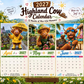 🔥LAST DAY SALE ONLY ￡6.99!!📅🐂2027 Funny Highland Cow Wall Calendar | A4 Hanging Calendar | Designed by Isabel Kline