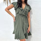 💖LAST DAY SALE 50% OFF💖Women's Elegant Waist Tie V-Neck Ruffle Dress