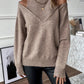 🎉New Arrival-49% Off💛Women's Turtleneck Cold Shoulder 2 In 1 Sweater