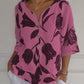 🎉HOT SALE 49% OFF💐–Women's Printed Linen V-Neck Loose Tunic Top