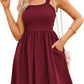 ⏰Hot Sale 70% Off💃Women's Summer Square Neck A-Line Mini Dress with Pockets