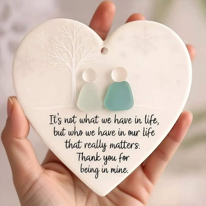 🩷Heart-Shaped Sea Glass Friendship Decor🌊Shaped by Nature & Crafted by Hand
