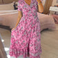 💥Lastday! Hurry up！！💥💃Hot Sale 49% OFF🔥 - Floral Print V-neck Dress