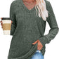💖LAST DAY SALE 50% OFF✨Women's Casual Long Sleeve V-Neck Knit Tunic Top