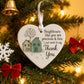 🏠💝"Thank You Neighbours" Heart - Shaped Ornament🌟✨ Shaped by Nature & Crafted by Hand!