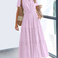 ⏰Summer Hot Sale 70% OFF🎉Women's Lightweight Short Sleeve V Neck Elastic Waist Dress