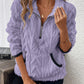 ☀️Half-Zip Fuzzy Sweatshirt 🍂 | Cloud-Soft + Roomy Pockets – Comfy Daily/Lounge