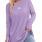 2025 Fall New✨Womens Tunic Tops to Wear with Leggings Long Sleeve Thumb Hole Shirts Crew Neck Curved Hem