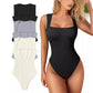 Hot Sale!🔥Sexy Ribbed Strappy Square Neck Sleeveless Bodysuits🔥