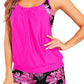 🏖️🩱2026 Hot Sale 70% OFF🌼Sexy Leopard Cross Back Two-Piece Tankini Swimsuit