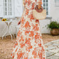 ⏰Summer Hot Sale 70% OFF👗Women's Casual Floral Print Short Flutter Sleeve Smocked High Waist Flowy Maxi Dress