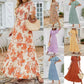 ⏰Summer Hot Sale 70% OFF👗Women's Casual Floral Print Short Flutter Sleeve Smocked High Waist Flowy Maxi Dress