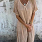 💕FREE SHIPPING🔥Women's Loose V-neck cotton linen dress