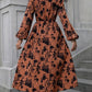 💃LAST DAY SALE 60% OFF🔥Women's Printed Long Sleeved V-neck Dress