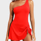 💥Limited Sale 60% OFF🔥One Shoulder Skirted One Piece Swimsuit