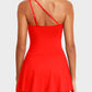 💥Limited Sale 60% OFF🔥One Shoulder Skirted One Piece Swimsuit