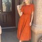 ⏰Summer Hot Sale 70% OFF👗Women's Casual Floral Print Short Flutter Sleeve Smocked High Waist Flowy Maxi Dress