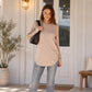 ✨Best Seller-50% OFF💐Women's Casual Crewneck Long Sleeve Top With Thumb Holes and Curved Hem