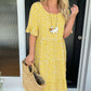 ☄️Summer Sale 50% OFF🎉Round Neck Polka Dot Print Midi Dress