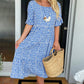 ☄️Summer Sale 50% OFF🎉Round Neck Polka Dot Print Midi Dress