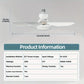 🔥LAST DAY SALE 60% OFF🔥SmartBreez™ 40W LED Ceiling Fan Light – 20.5” Ultra-Quiet with Remote 🎯 | E27 + FREE B22 Adapter 🔌 | For Bedroom 😴, Kitchen 👩‍🍳 & Garage 🛠️ – UK Ready! 🇬🇧