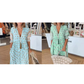 🌸Spring Specials 50% OFF👗Boho Floral V Neck High Waist A-Line Swing Dress