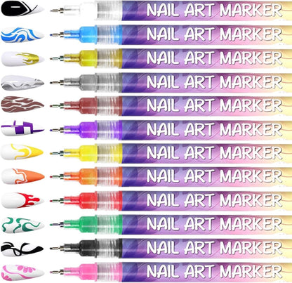 🎁New Year Sale 70% OFF!!💅🎨12 Colors Nail Art Pens Set