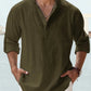 🔥Summer Hot Sale🔥Men's Cotton Linen Casual Long Sleeve Shirt
