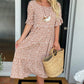 ☄️Summer Sale 50% OFF🎉Round Neck Polka Dot Print Midi Dress