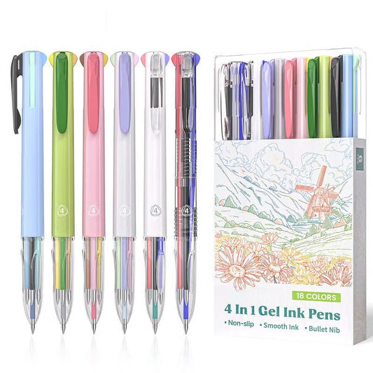 🔥Best Gift idea 50%OFF🎁-🌈4 In 1 Gel Ink Pens
