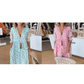 🌸Spring Specials 50% OFF👗Boho Floral V Neck High Waist A-Line Swing Dress
