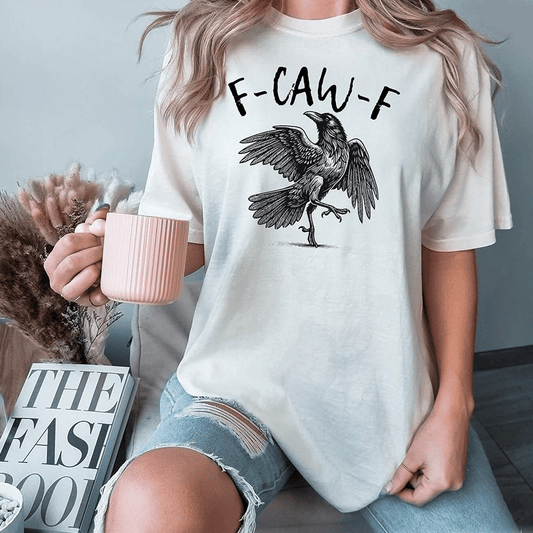 💥Surprise Price: Only £12.99!!🖤🐦‍⬛Humorous Crow Graphic T-Shirt – Say It With a Caw!