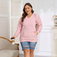 💖2026 Autumn’s Sale 70% OFF✨🍂Women's Hoodless V-neck Sweatshirt With Kangaroo Pocket Longsleeve Oversized Casual Style Shirt