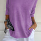 💖LAST DAY SALE 50% OFF🥰Solid Color Knitted V-neck Top
