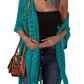 🔥This Week's Special Price: £14.99!!😍Women’s Oversized Knit Cardigan – Lightweight Crochet Tassel Kimono for Spring & Summer 🌸
