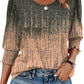 ⏰Limited Time Sale-50% OFF🏖️Women Dressy Casual 3/4 Length Sleeve Blouses with Smocked Cuffs