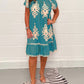 🌸Spring Special Sale 60% OFF!!🌸Geometric Pattern Multi Print Square Neck Dress