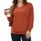 💖2026 Autumn’s Sale 70% OFF✨🍂Women's Hoodless V-neck Sweatshirt With Kangaroo Pocket Longsleeve Oversized Casual Style Shirt