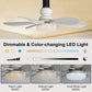 🔥LAST DAY SALE 60% OFF🔥SmartBreez™ 40W LED Ceiling Fan Light – 20.5” Ultra-Quiet with Remote 🎯 | E27 + FREE B22 Adapter 🔌 | For Bedroom 😴, Kitchen 👩‍🍳 & Garage 🛠️ – UK Ready! 🇬🇧