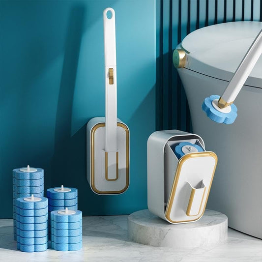 🔥NEW YEAR SALE £10.99!!⚡50K+ SOLD!🚽💦Disposable Replacement Wall-Mounted Innovative Toilet Brush Set✨