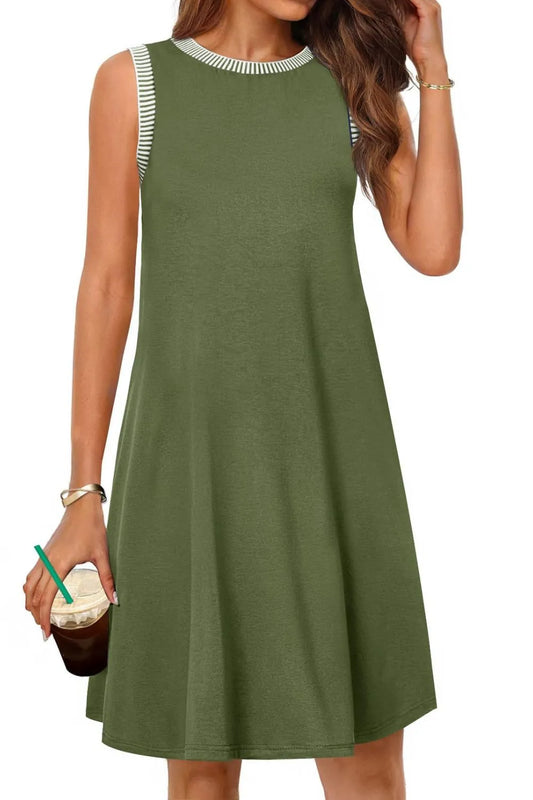 🎉Last Day Promotion 50% OFF💃Women's Casual Sleeveless Crew Neck Midi Dress