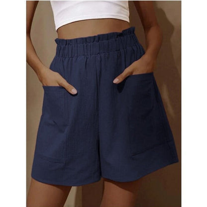 🔥Hot Sale - Women's Cotton High Waist Pocket Shorts