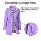 🥰50% OFF🧥Women's Solid-Color Hooded Windbreaker Jacket🍃Drawstring Waist, Zip & Button Closure, Waterproof Long-Sleeve Casual Outerwear Coat for Spring & Fall