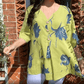 🎉HOT SALE 49% OFF💐–Women's Printed Linen V-Neck Loose Tunic Top