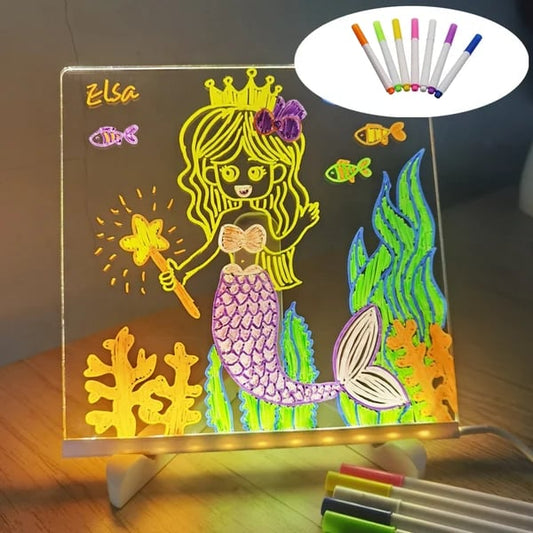 🤩NEW YEAR SALE🎨LED Note Board🎁Buy 1 Get 7 Colour Pens For Free