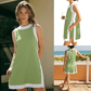 ⏰Hot Sale 50% OFF🔥Women's Casual Color Block Sleeveless Tops Matching Shorts with Pockets